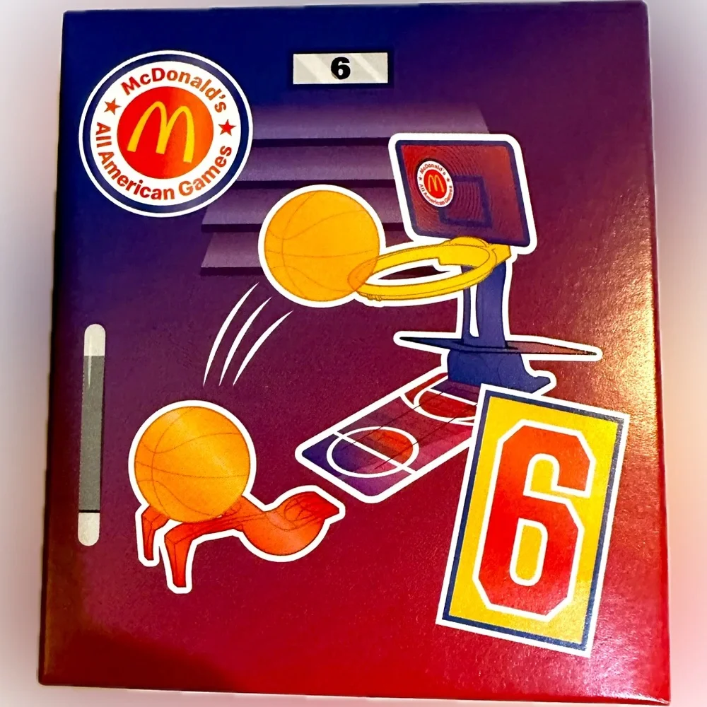 2025 MCDONALDS ALL AMERICAN GAMES #6 BASKETBALL STICKERS HAPPY MEAL TOY ORANGE